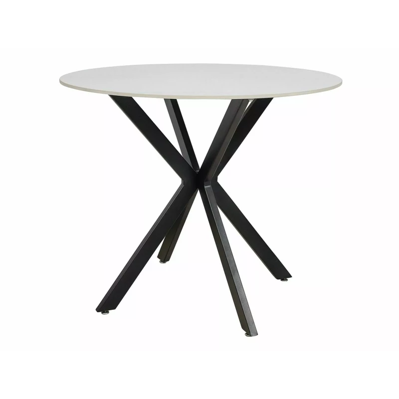 Okrúhly jedálenský stôl 90 KAMILO - biely / čierny