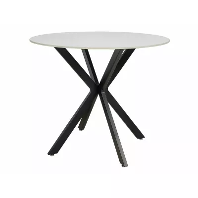 Okrúhly jedálenský stôl 90 KAMILO - biely / čierny