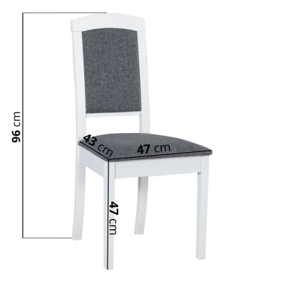Jedálenská stolička DEANA 14 - biela / tmavo šedá