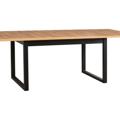 Jedálenský stôl NAPOLEON 3L - dub wotan / čierny