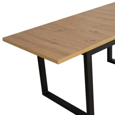 Jedálenský stôl NAPOLEON 3L - dub wotan / čierny