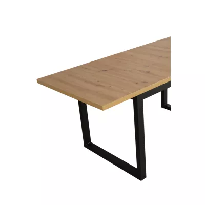 Jedálenský stôl NAPOLEON 3L - dub wotan / čierny