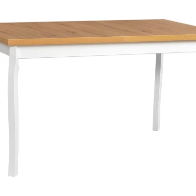 Jedálenský stôl DOROTA 5M - dub artisan / biely