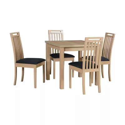 Jedálenský stôl LEON 8 - dub grandson / čierny