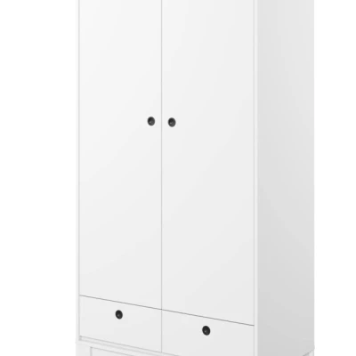 Vysoká šatníková skriňa 92 cm ITASCA - biela