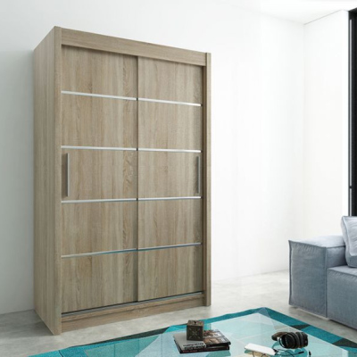 Šatníková skriňa ENNI - šírka 150 cm, dub sonoma