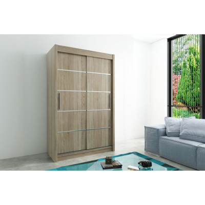 Šatníková skriňa ENNI - šírka 150 cm, dub sonoma