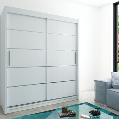 Šatníková skriňa ENNI - šírka 180 cm, biela