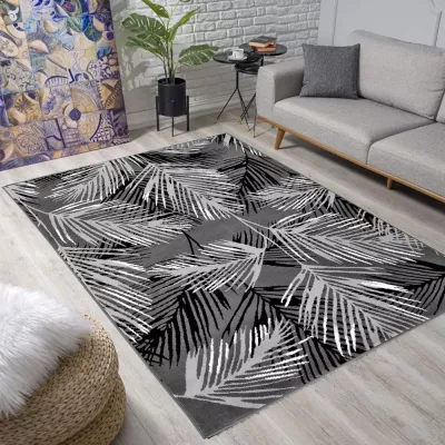 Kusový koberec 200x300 cm LUKEN vzorovaný - šedý / čierny
