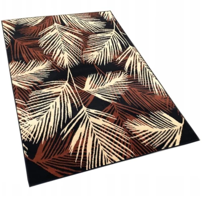 Kusový koberec 140x190 cm LUKEN vzorovaný - hnedý / béžový