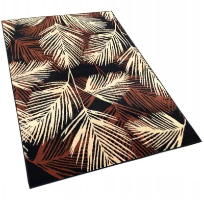 Kusový koberec 140x190 cm LUKEN vzorovaný - hnedý / béžový
