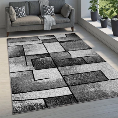Kusový koberec 140x190 cm LUKEN obdĺžnikový - šedý