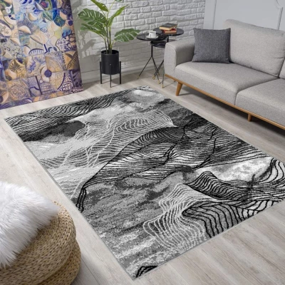 Moderný kusový koberec 70x130 cm LUKEN - šedý