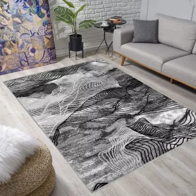 Moderný kusový koberec 70x130 cm LUKEN - šedý