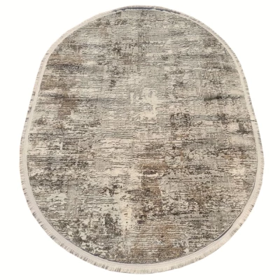 Oválny kusový koberec 80x150 cm STEFANO - béžový / zlatý / hnedý