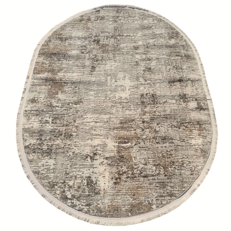 Oválny kusový koberec 80x150 cm STEFANO - béžový / zlatý / hnedý