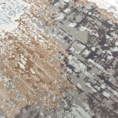 Oválny kusový koberec 160x220 cm STEFANO - béžový / zlatý