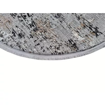 Okrúhly koberec 120 cm STEFANO - šedý / čierny / béžový