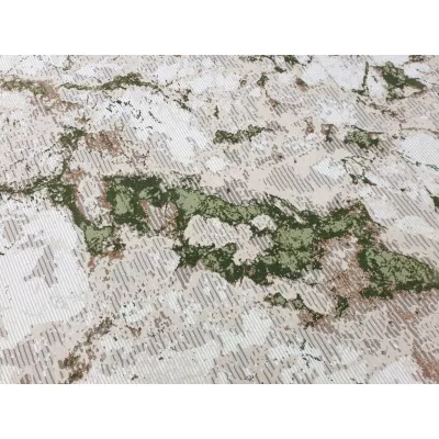 Obdĺžnikový koberec 140x190 cm STEFANO - krémový / zelený