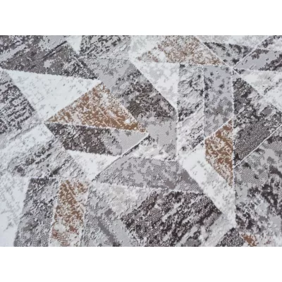 Obdĺžnikový koberec 140x190 cm STEFANO - šedý / zlatý