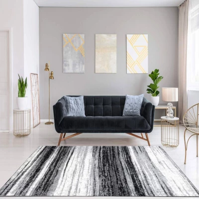 Kusový koberec 140x190 cm RAMIRO - šedý / biely