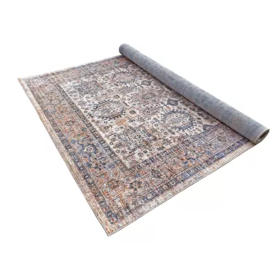 Kusový koberec 160x220 cm FRANCO s ornamentmi - modrý / béžový