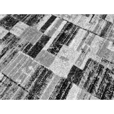 Kusový koberec 60x100 cm DEMIAN so vzorom patchwork - šedý / biely