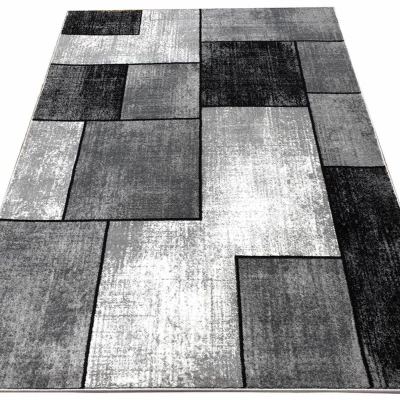 Kusový koberec 160x220 cm DEMIAN - šedý / čierny / biely