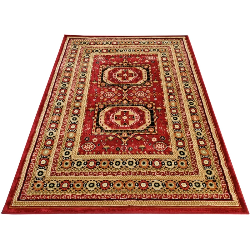 Orientálny kusový koberec 140x190 cm ASTOR - červený / béžový