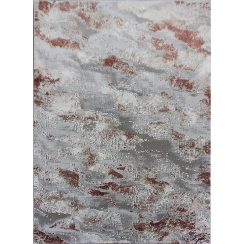Obdĺžnikový kusový koberec 140x190 COVINA 1 - biely / šedý / červený