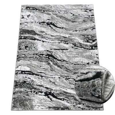 Kusový obdĺžnikový koberec 80x150 BRAWLEY 4 - šedý / biely