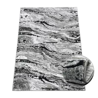 Kusový obdĺžnikový koberec 80x150 BRAWLEY 4 - šedý / biely