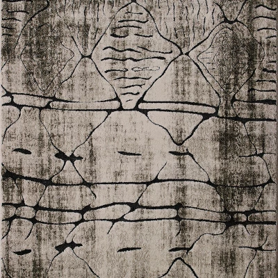 Moderný kusový koberec 120x180 BRAWLEY 7 - béžový / čierny
