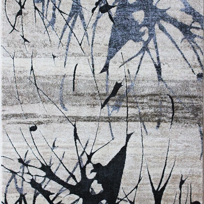 Moderný kusový koberec 240x330 BRAWLEY 5 - béžový / čierny