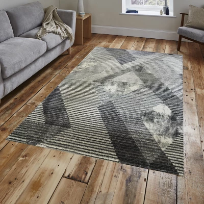 Obdĺžnikový kusový koberec 180x260 BREA 2 - šedý / biely