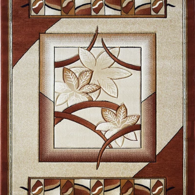 Moderný kusový koberec 240x330 ARTESIA 2 - kvetinový / hnedý
