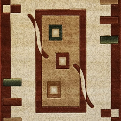 Moderný kusový vzorovaný koberec 120x180 ARTESIA 4 - hnedý