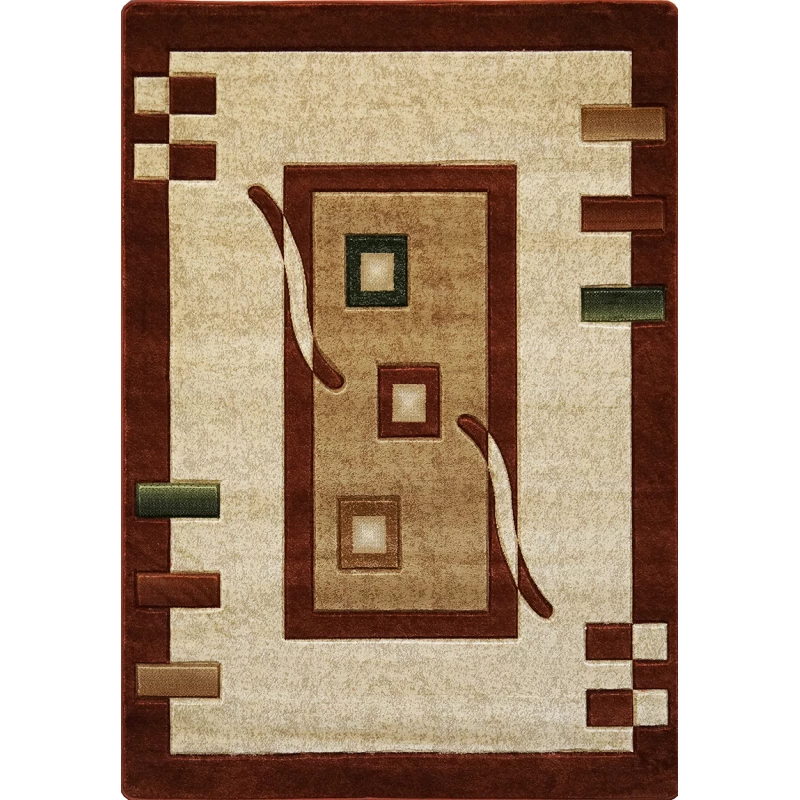 Moderný kusový vzorovaný koberec 120x180 ARTESIA 4 - hnedý
