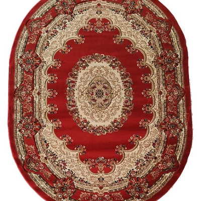 Orientálny kusový oválny koberec 140x190 ARTESIA 10 - červený