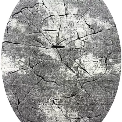 Oválny kusový koberec 140x190 BRAWLEY 8 - šedý / biely