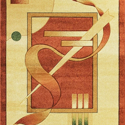Oválny kusový koberec do obývačky 140x190 ARTESIA 22 - hnedý