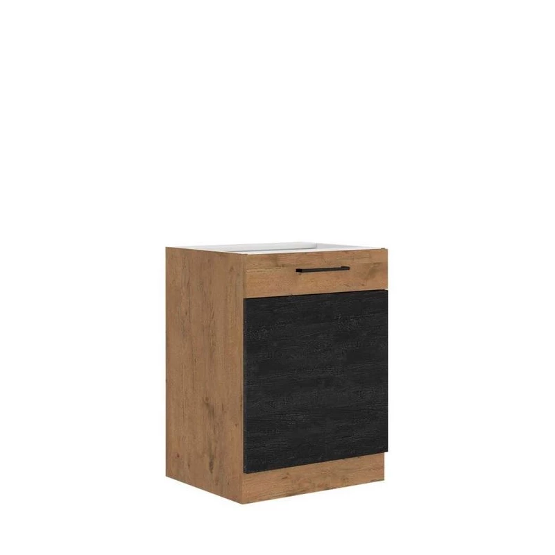 Dolná jednodverová kuchynská skrinka 60 cm ZHILAN - dub lancelot / dark wood