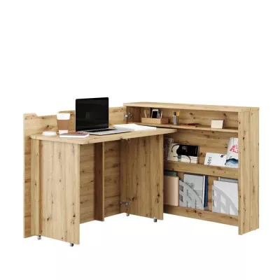 Skladací písací stôl CELENA - dub artisan, ľavý
