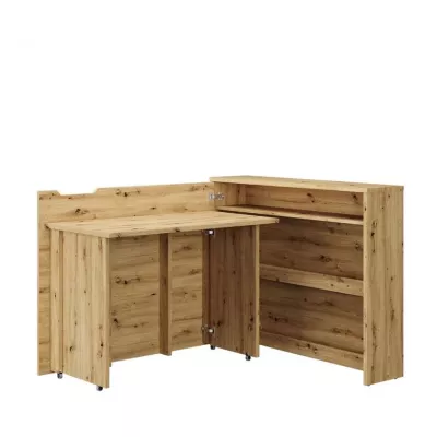 Skladací písací stôl CELENA - dub artisan, ľavý