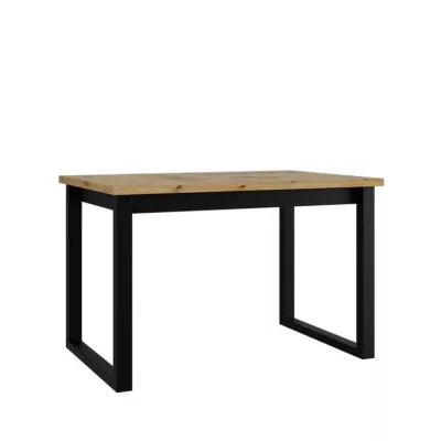 Rozkladací jedálenský stôl 160x92 cm ALVARADO 4 - dub artisan / čierny