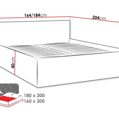 Manželská posteľ 160x200 HEROSA - alpská biela