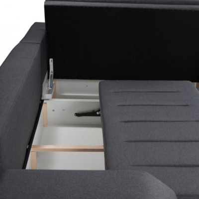 Rozkladacia sedacia súprava so skrytým taburetom TEREZIO - šedá