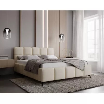 Čalúnená posteľ 180x200 ARMINDA 1 s úložným priestorom - vanilková
