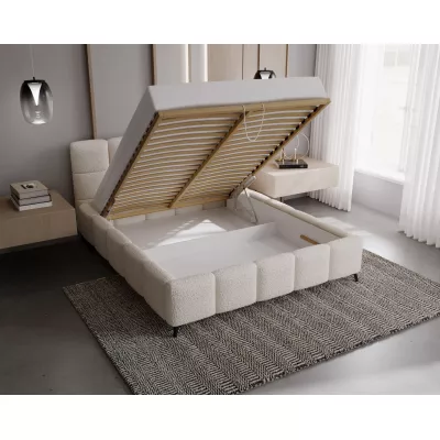 Čalúnená posteľ 180x200 ARMINDA 1 s úložným priestorom - vanilková