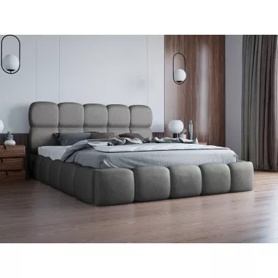 Čalúnená posteľ 180x200 ALZIRA 1 s úložným priestorom - šedá